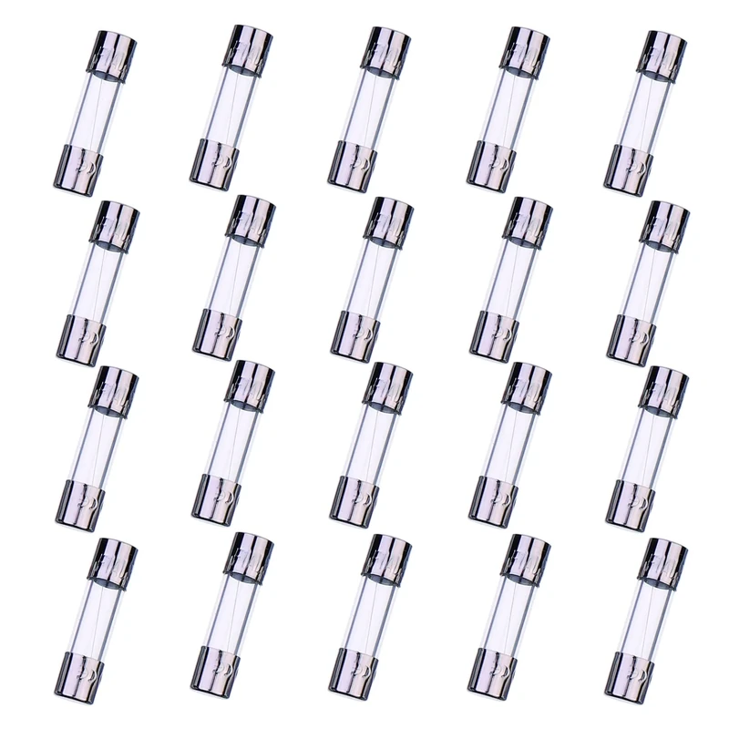 HUAREW F1AL250V 20 Pcs 5x20mm Fast-Blow Glass Fuse 1A 250V 0.2x0.78 inch time delay Fuse(Pack of 20 Pcs)