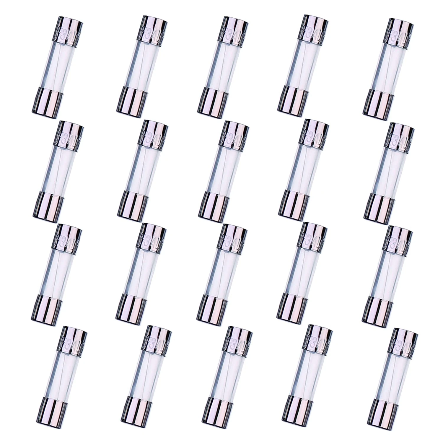 HUAREW F3AL250V 20 Pcs 5x20mm Fast-Blow Glass Fuse 3A 250V 0.2x0.78 inch time delay Fuse(Pack of 20 Pcs)