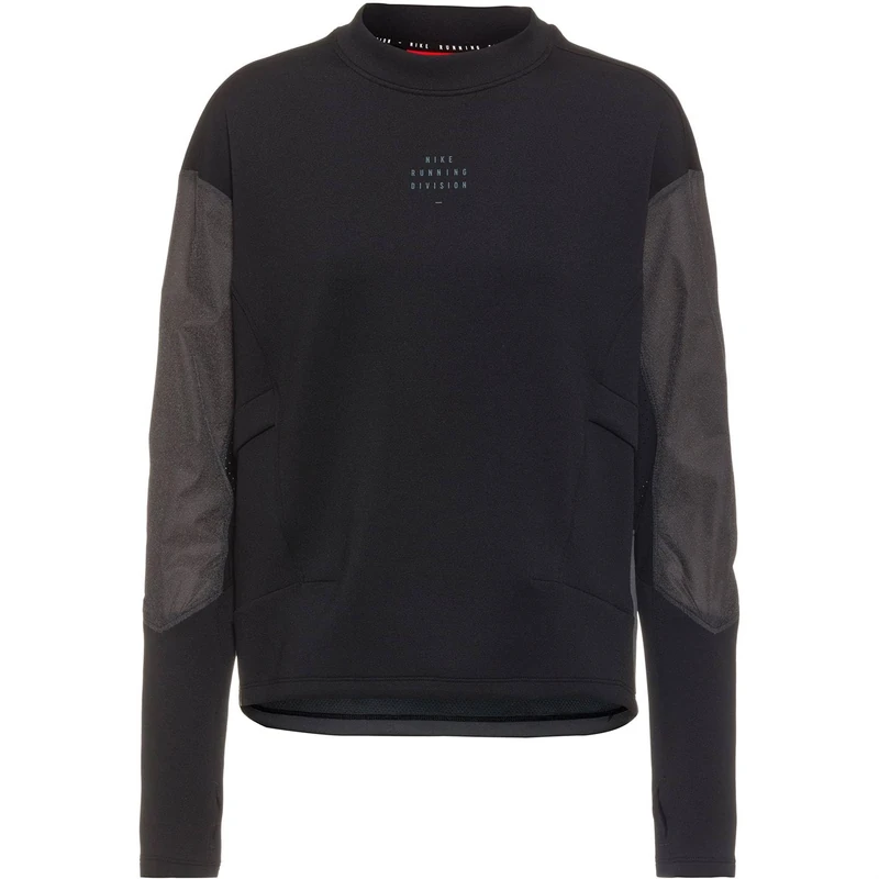 Nike DD5263 W NK DF RUN DVN CREW Sweatshirt women's black/iron grey/iron grey/black M