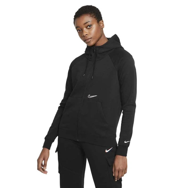 Nike DJ4120 W NSW ESSNTL FZ HOODIE PRNT Sweatshirt women's black XL