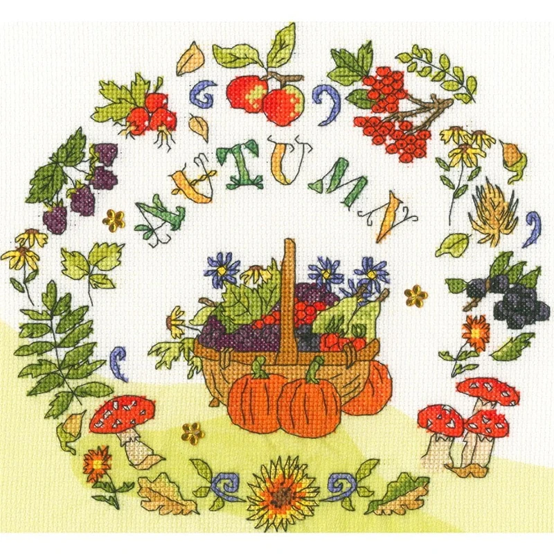 Bothy Threads Autumn Counted Cross Stitch Set - Image 1