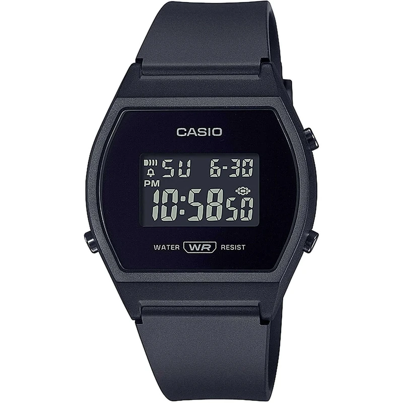 Casio Women's Digital Quartz Watch with Plastic Strap LW-204-1BEF, Black