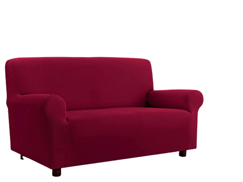 Italian Bed Linen Elastic Sofa Cover “Piu Bello”, 97% Polyester + 3% Elastometer, Bordeaux, 3 Places
