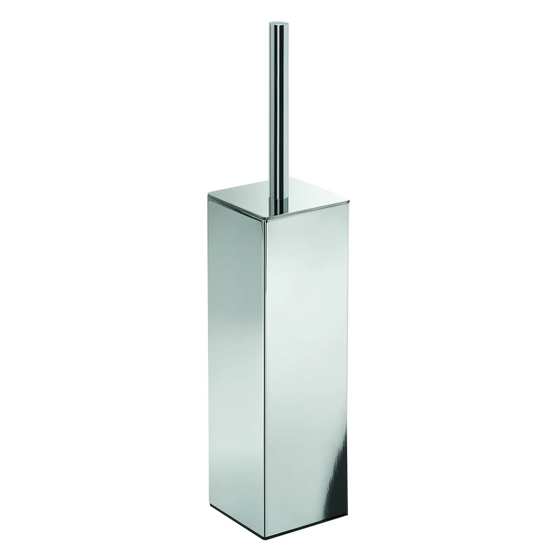 Gedy Ulysses Chrome, Sizes and Weight: 39,7X8,1X8,1 CM & 1,5 kg, Toilet Brush Made of Brass, Bathroom Brush Design by R&D, 2 Years Warranty, Unique