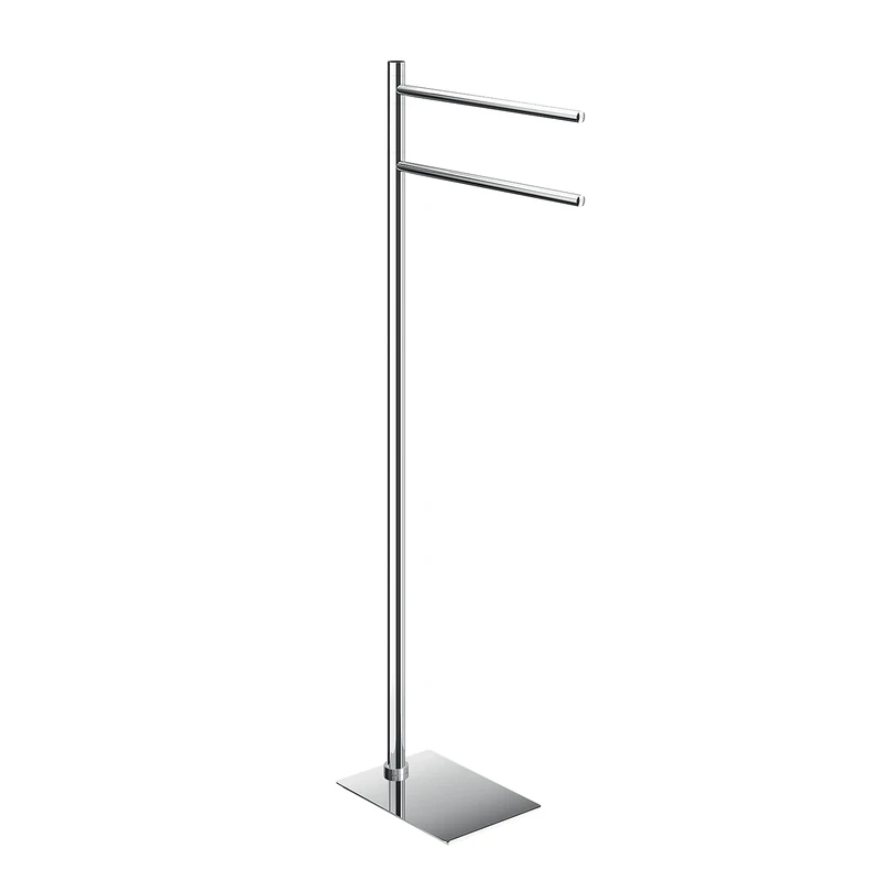 GEDY G-Seoul Chrome Towel Stand, 83.3 x 34 x 14 cm, Stainless Steel and Cromall Floor Towel Holder, 4 mm Allen Key Included