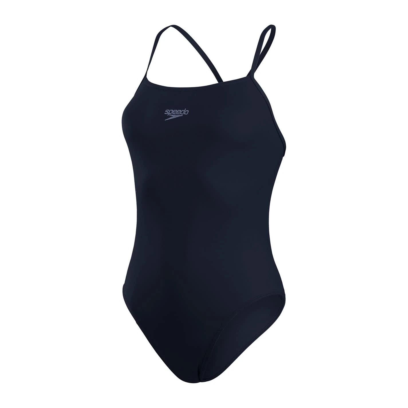 Speedo Women's Endurance+ Thin Strap One Piece Swimsuit | Athletic Fit | Classic Design| Chlorine Resistant | Extra Flexibility, True Navy, 36