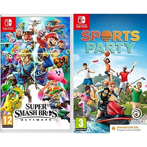 Super Smash Bros - Ultimate (Nintendo Switch) & Sports Party (Code in Box) (Nintendo Switch)