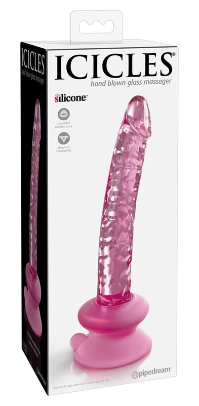 Icicles Glass Dildo-05462400000 Pink 86 - Image 1