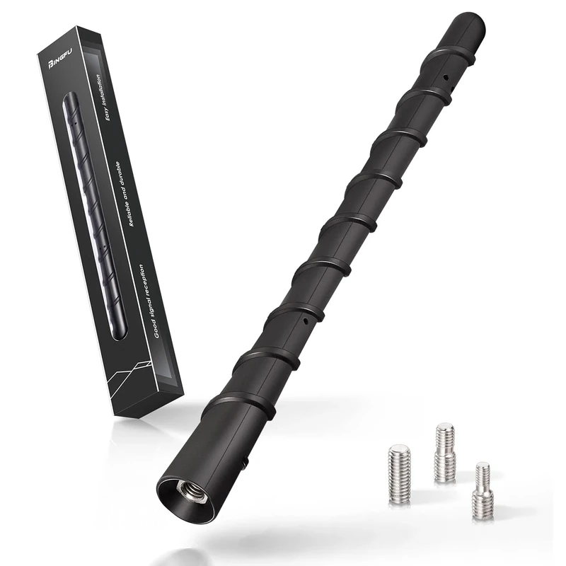 Bingfu DAB Car Antenna Universal Car Roof Radio Aerial Short 18cm Rod Aerial Replacement for Vehicle Truck Radio with Compact, Stylish Design and Strong FM/DAB Signal Strength