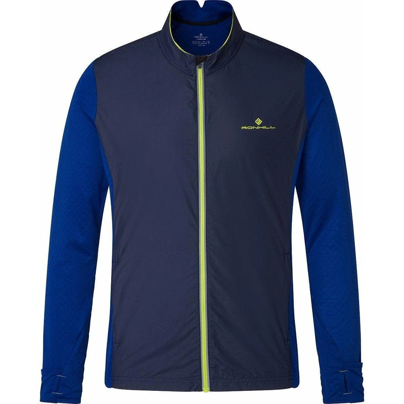 RONHILL, Men's Tech Hyperchill Jacket, Deep Navy/Cobalt, L