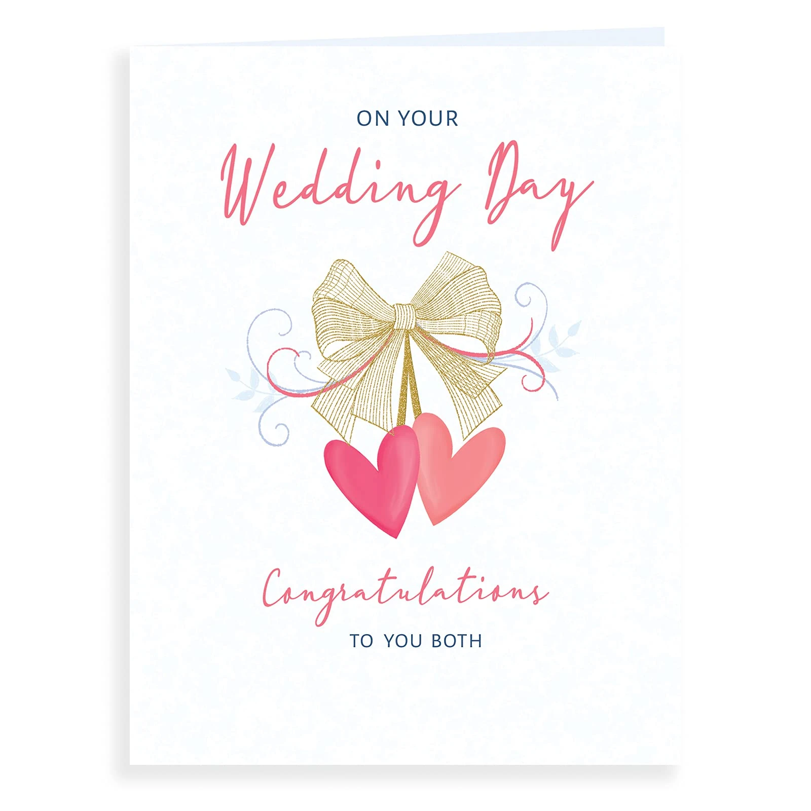 Piccadilly Greetings Koko Designs K70068 Luxury Beautiful Contemporary Congratulations on to You Both on Your Wedding Day Card - 8 x 6 inches, Pink