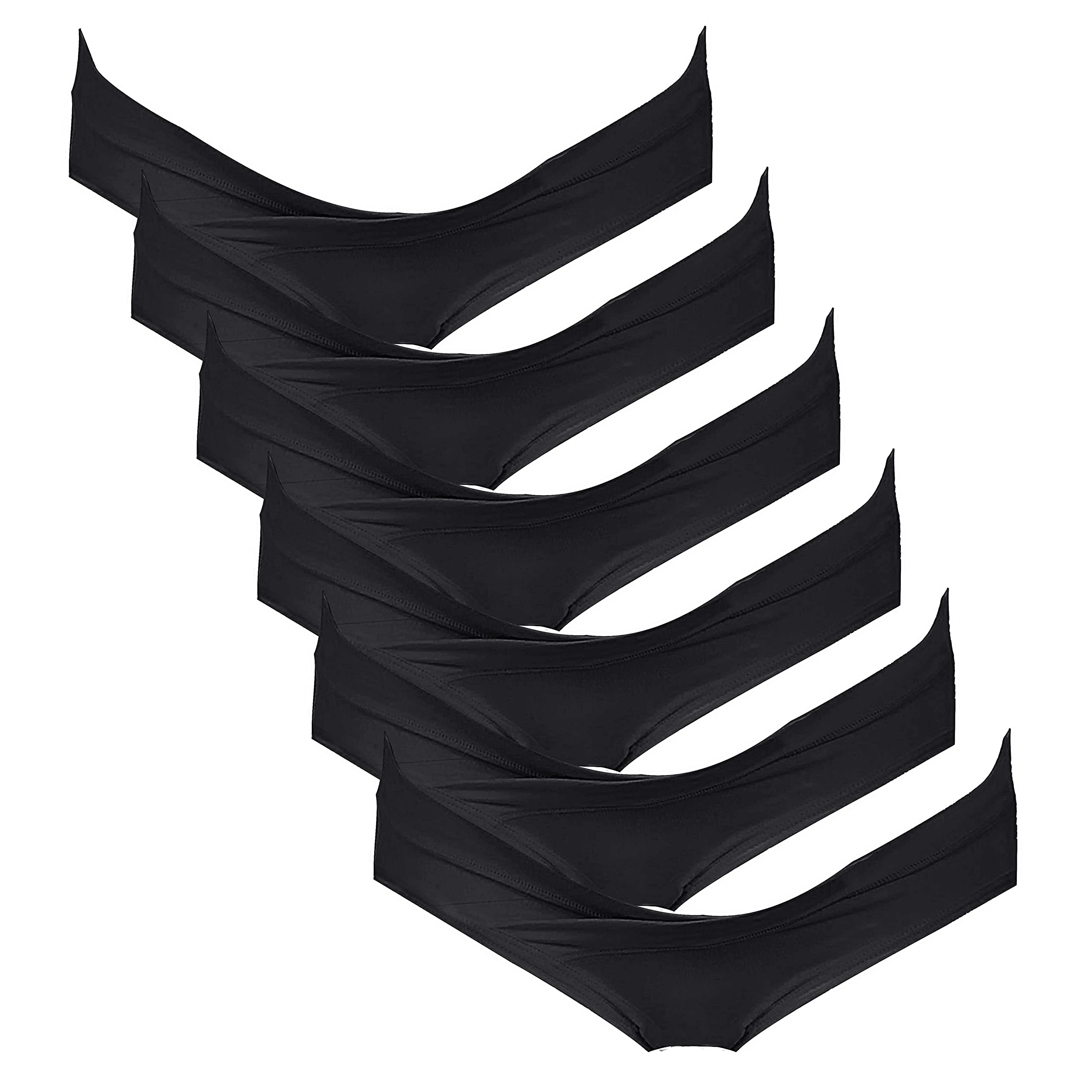 Intimate Portal Maternity Knickers Postpartum Underwear Under Bump Pregnancy Cotton Women Knickers 6-Pk Black XL