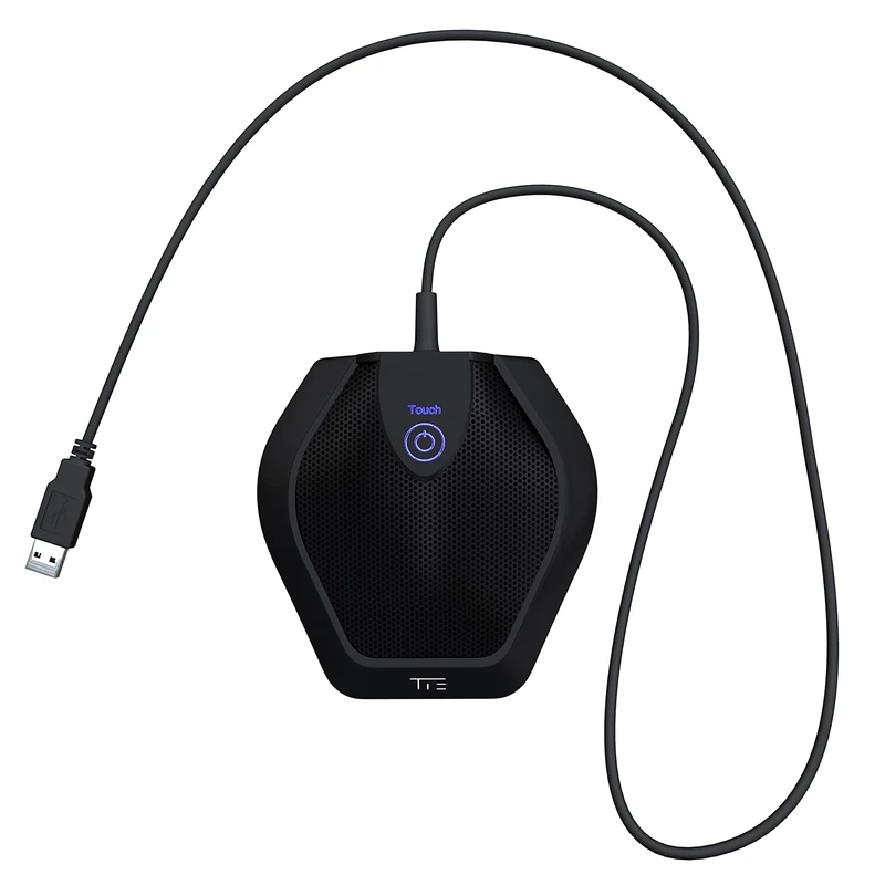 TIE Studio USB Condenser Boundary Microphone TG11 v2, Conference Microphone, Microphone for Meetings (Omnidirectional, USB Powered, Plug & Play, for Windows and Mac OSX), Black