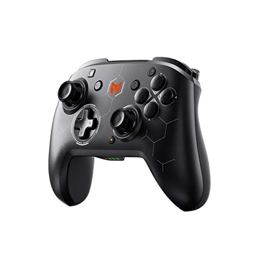 Wireless Game Controller, BIGBIG WON, 2.4GHz Wirlesse PC Controller Skin-Friendly with Turbo, Dual Shock and 6-Axis Gyroscope, Controller for Switch/Switch Lite/ Windows10/Androit-Black