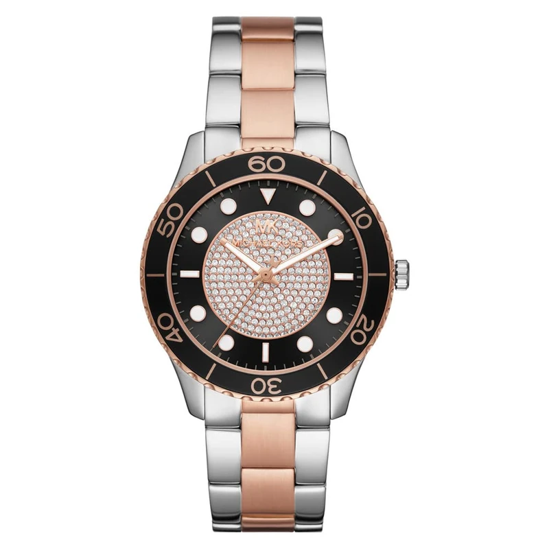 Michael Kors MK6960 Ladies Runway Watch - Two-Tone Stainless Steel