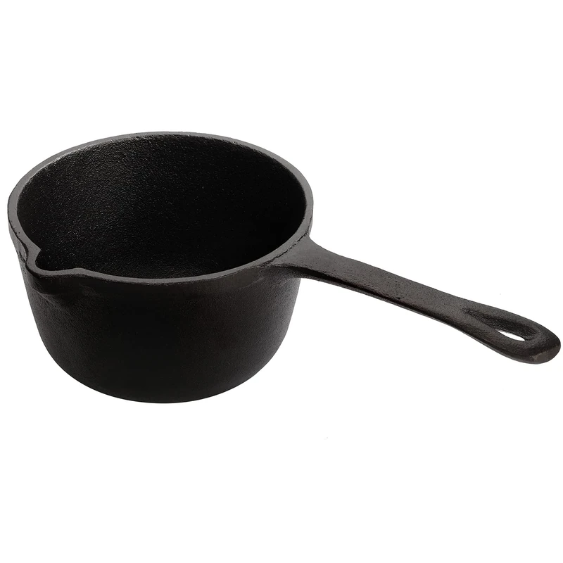 Cedilis 1 Quart Cast Iron Stewing Pot - Black Sauce Pot