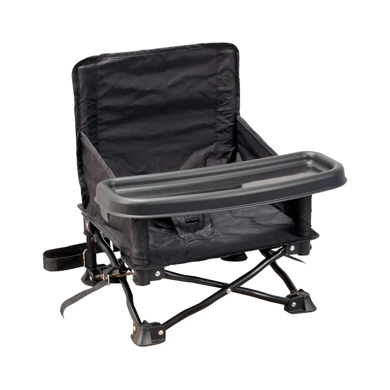 BAMBISOL Chaizounette 2 in 1 Travel Booster Seat with Carry Bag Quick Fold Compact Black