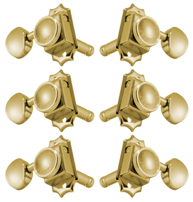 Grover Vintage 533 Locking Machine Heads 3+3 - Gold, Set of 6