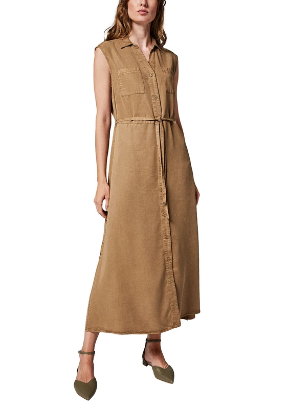 Comma CI Women's 603.10.107.20.200.2106993 Dress, 8478 Mud Brown, 18 UK - Image 1