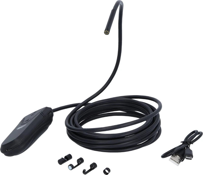 KS Tools KS 551 Tools 550.756 Wi-Fi Videoscope Set with Diameter 5.5 mm 0° HD Front Camera Probe 5 Pieces