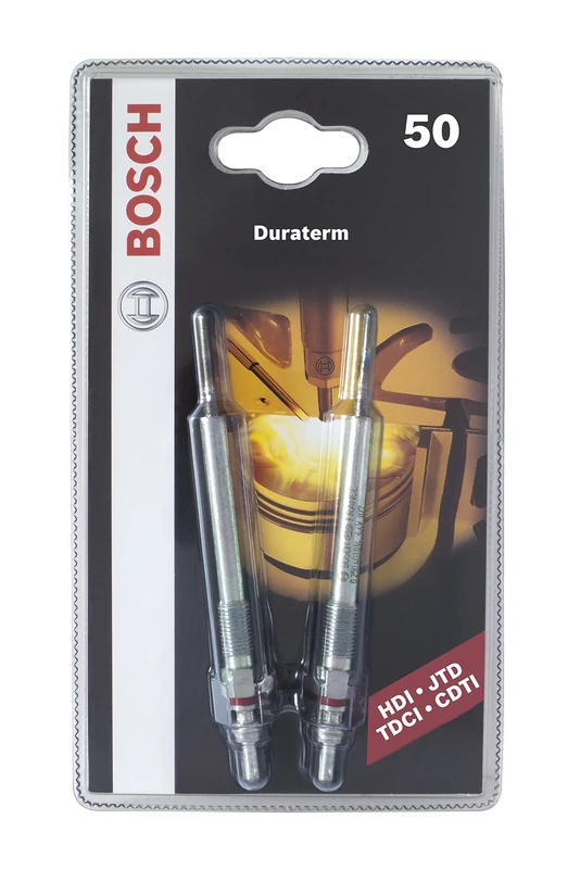 Bosch 0250403904 (50) - Glow plug Duraterm High Speed - Blister - pack of 2 - for Diesel Engine Vehicles