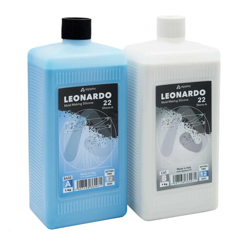 Leonardo 22 Silicone - Specific Silicone Rubber for Making Moulds reproducing Faithfully Every Detail (1000g+1000g., 2)