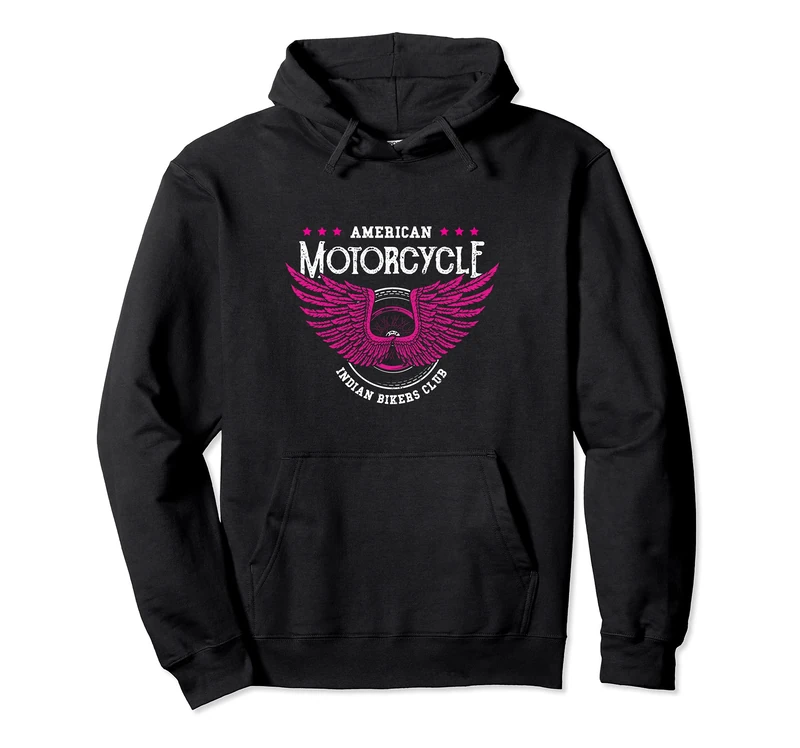 Indian Bikers: American Motorcycle Ind... Motorcycle Sayings Pullover Hoodie