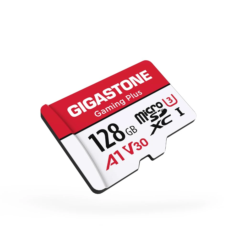 GIGASTONE 128GB Gaming Plus Memory Card for Switch 1, Steamdeck, 4K Video UHS-I A1 U3 V30 C10 MicroSDXC