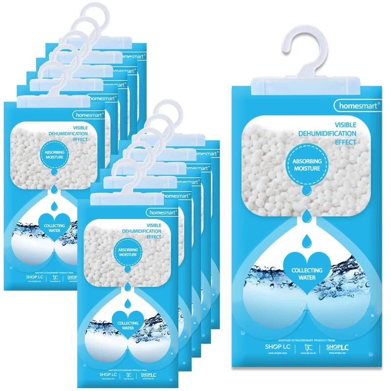 Homesmart Wardrobe Dehumidifier Hanging Bags - Pack of 10