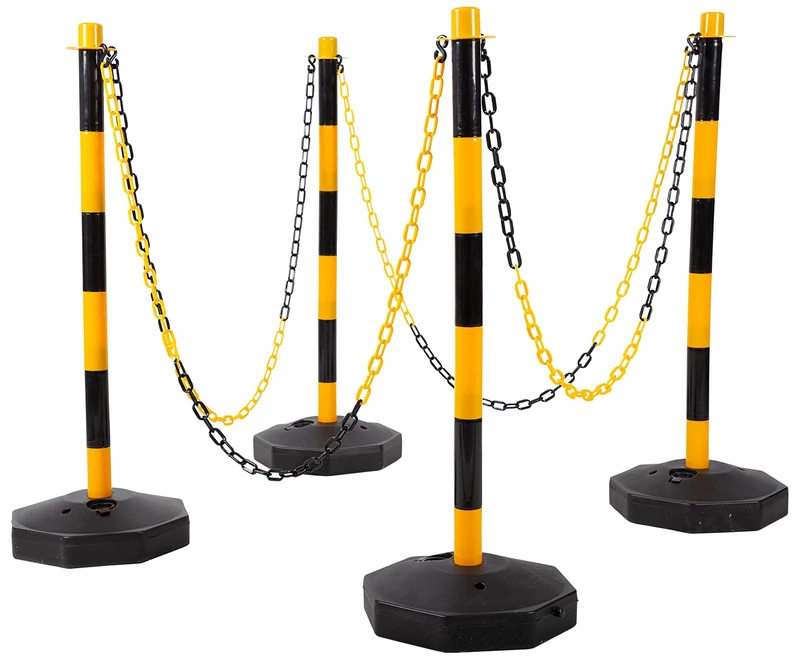 KS Tools 117.1550 Barrier Post Set with Chain 13 Pieces