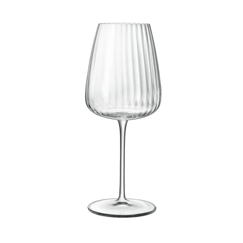 Luigi Bormioli Optica Wine Glasses 4 Set x 550ml Crystal Wine Glasses, Dishwasher Safe