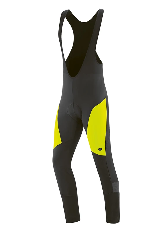 Gonso Men's Montana Bib 2 Leisure Trousers, Black/Safety Yellow, Standard Size