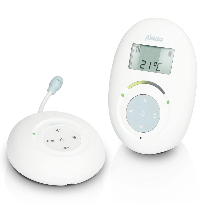 Alecto DBX120 Baby Monitor Audio - DECT Baby Monitor - Safe and Interference-free Connection - Intercom Function - 5 Lullabies - VOX Function - Low Radiation - White/Blue - Image 1