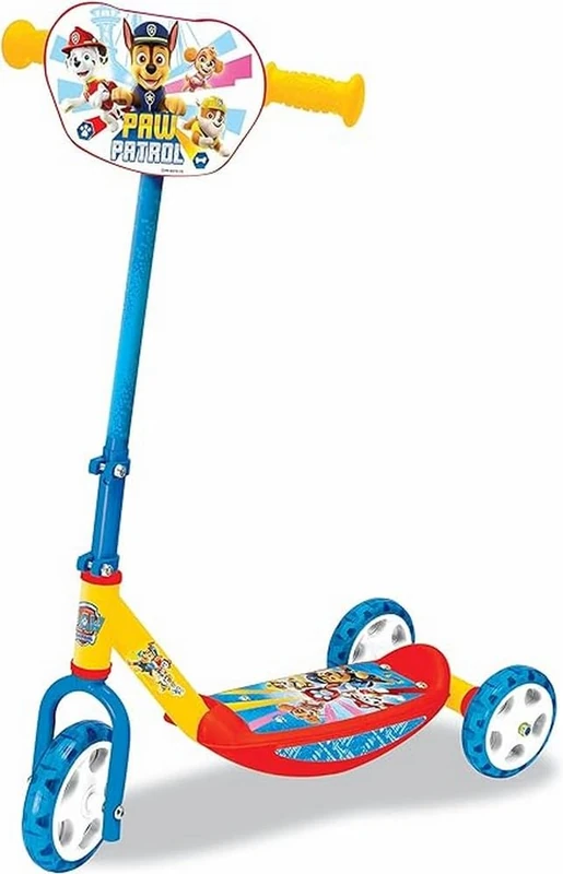Smoby - Pat' Patrouille - Patinette 3 roues silencieuses - Strucure métale - Guidon réglable