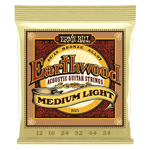 Ernie Ball Earthwood 80/20 Acoustic Strings 12-54 - 6 Plectrums