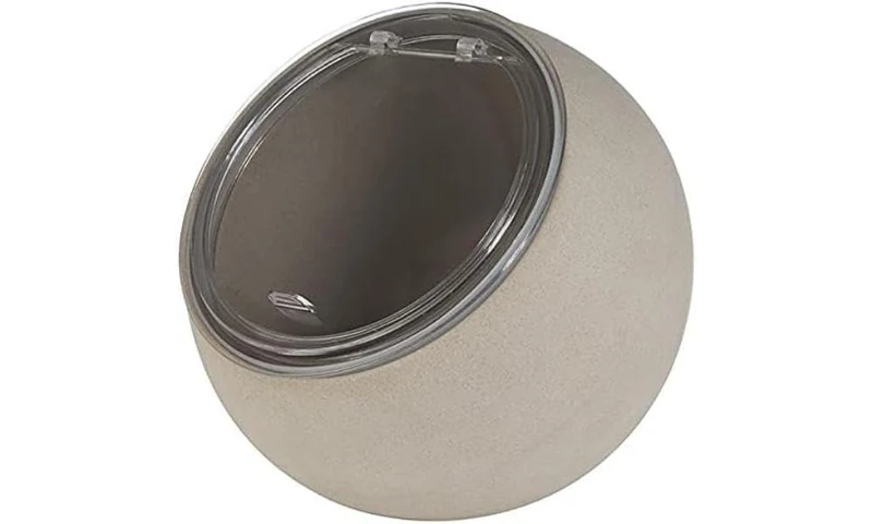 APS Moon Serving Set 2-Piece Set: 1 Melamine Bowl (Diameter 19 cm) + 1 Folding Lid with Silicone Seal Grey