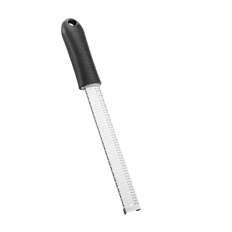 Küchenprofi Master Grip Fine Zester Grater, Stainless Steel, Lemon Grater, Ultra Sharp Blades, Parmesan Grater, Ginger Grater, Garlic Grater, 32 x 3.5 x 4 cm