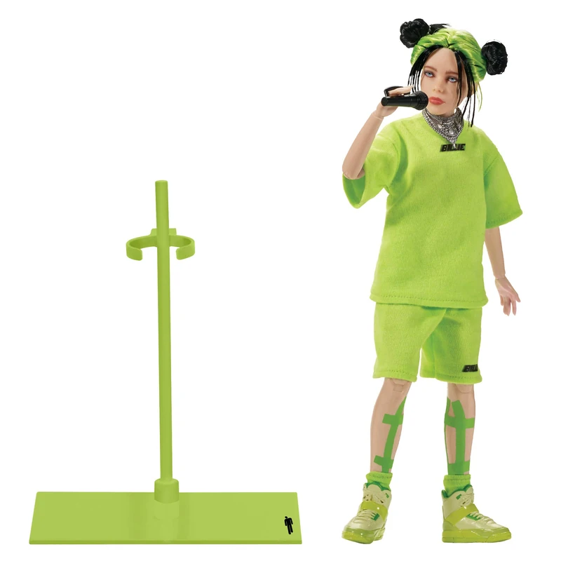 Billie Eilish Bandai Doll Inspired by the Los Angeles Concert at Shrine Auditorium - Dressing Doll with Joints 26 cm, with Neon Clothing - P56222