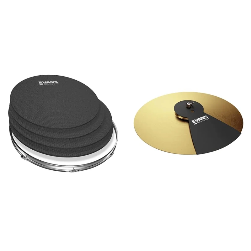 Evans SO-2346 SoundOff Standard Drum, Mute Pack + Evans SoundOff Cymbal Mute