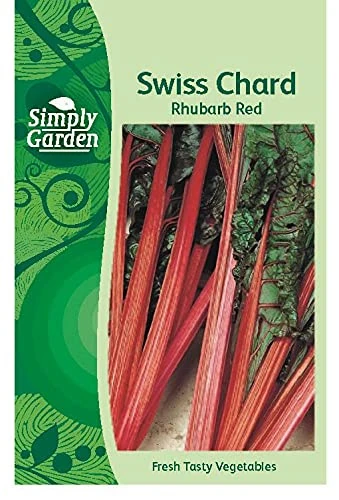 Simply Garden Swiss Chard Rhubarb Red Fresh Vegetable Seeds Grow Your Own Garden