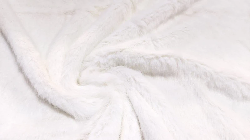 Super Luxury Faux Fur Fabric Material - Swiss ICE White, 1Mtr - 150cm x 100cm