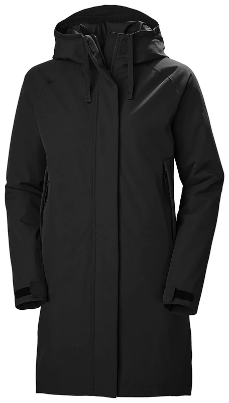 Helly Hansen Women's W Mono Material Ins Rain Coat, Black, XL