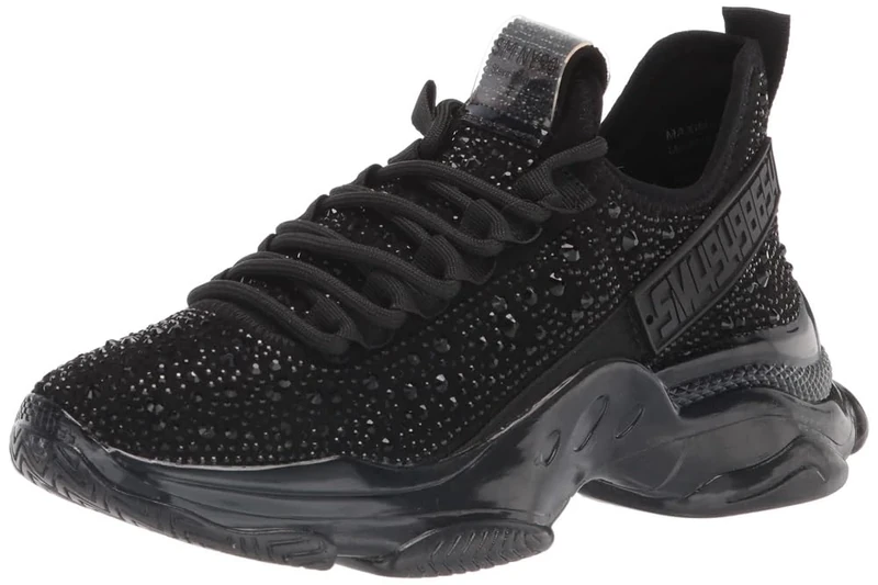Steve Madden Women's Maxima Sneaker, Black, 3.5 UK