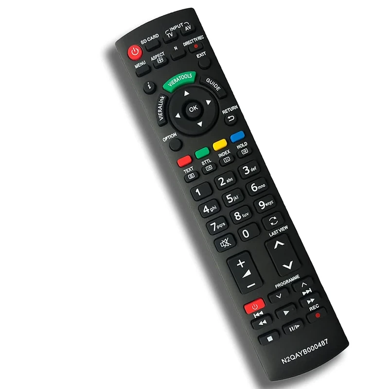 NEW Remote Control for Panasonic VIERA N2QAYB000487 TV Remote Control No Setup Required N2QAYB000239 TX-L22X20E TX-L22X20L TX-L24C3B TX-L24C3E TX-L24C3E