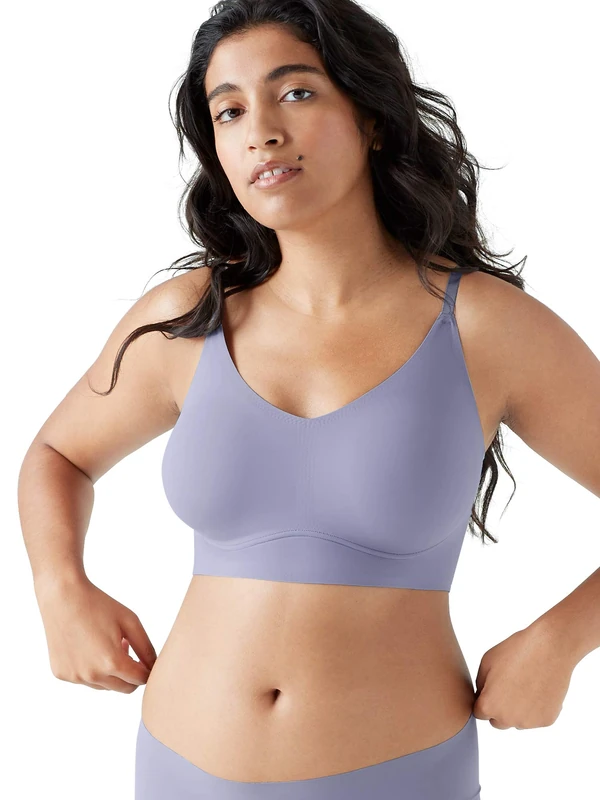 True & Co Women's True Body Lift Triangle Adjustable Strap Bra, Laguna Blue, M (34DDD/36DD)