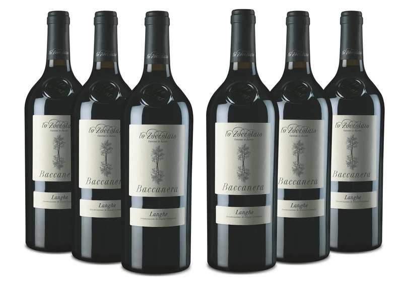 Lo Zoccolaio Langhe Rosso DOC Baccanera Piedmont Red Dry Wine - 6x750 ml