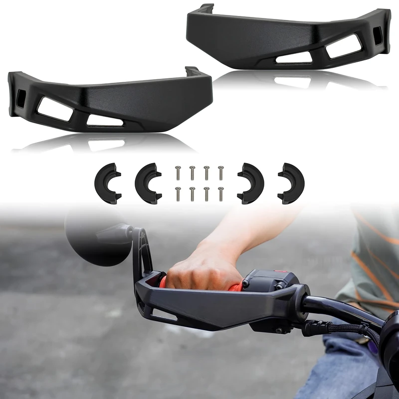 SAUTVS Black Aluminum Handguards Hand Guards Kit for Can-Am Ryker 600 900 Sport & Ryker Rally Edition All Models Accessories (2PCS, Replace #219400998)