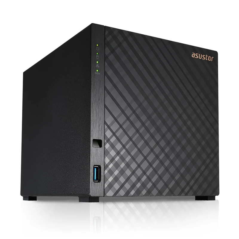 Asustor Drivestor 4 AS1104T - 4 Bay NAS, 1.4GHz Quad Core, 2.5GbE Port, 1GB RAM DDR4 Personal Private Cloud (Diskless)