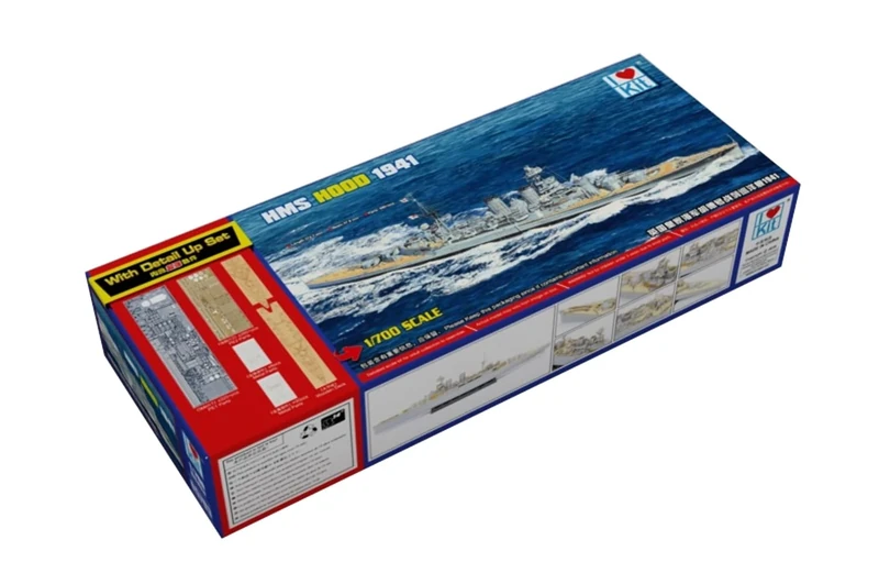 I Love Kit 65703 - HMS Hood 1941 Top Grade - Scale 1/700 - Plastic Mounting Box