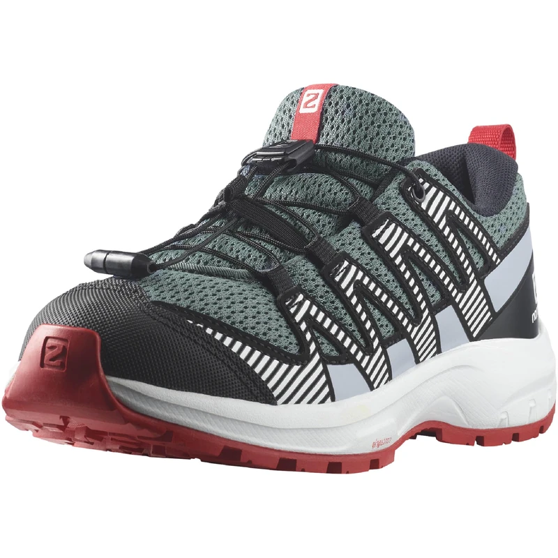 Salomon XA Pro V8 Unisex Kids Hiking & Running Shoes, Precise fit, All-Terrain Grip, and Sporty Look, Stormy Weather, 4